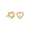 Ari Heart Gold Stud Earrings In White Crystal -Kendra Scott kendra scott ari heart crystal stud earrings gold white crystal 00 lg