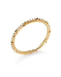 Astrid 14k Yellow Gold Ring In White Diamond -Kendra Scott kendra scott astrid band ring 14K gold white diamond 01 lg