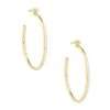Audrey 14k Yellow Gold Hoop Earrings In White Diamond -Kendra Scott kendra scott audrey hoop earring 14k yellow gold white diamond 00 lg