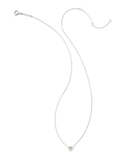 Audrey 14k White Gold Pendant Necklace In White Diamond, .25ct -Kendra Scott kendra scott audrey pendant necklace 14k white gold .25ct diamond 01