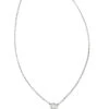 Audrey 14k White Gold Pendant Necklace In White Diamond -Kendra Scott kendra scott audrey pendant necklace 14k white gold 07ct diamond 00