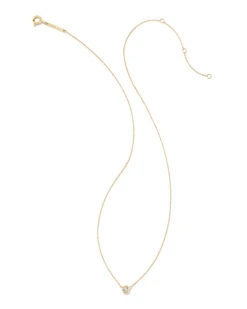 Audrey 14k Yellow Gold Pendant Necklace In White Diamond, .15ct -Kendra Scott kendra scott audrey pendant necklace 14k yellow gold .15ct diamond 01