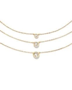 Audrey 14k Yellow Gold Pendant Necklace In White Diamond, .25ct -Kendra Scott kendra scott audrey pendant necklace 14k yellow gold .25ct diamond 02