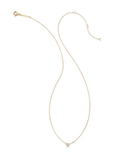 Audrey 14k Yellow Gold Pendant Necklace In White Diamond -Kendra Scott kendra scott audrey pendant necklace 14k yellow gold 07ct diamond 01