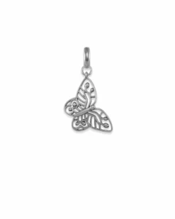 Breast Cancer Butterfly Charm In Vintage Silver -Kendra Scott kendra scott breast cancer butterfly charm vintage silver 01 lg