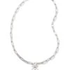 Brielle Convertible Medallion Chain Necklace In Silver -Kendra Scott kendra scott brielle medallion chain necklace convertible rhodium 00