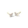 Butterfly 14k Yellow Gold Stud Earrings In White Diamond -Kendra Scott kendra scott butterfly stud earrings 14k yellow gold white diamond 00 lg