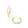 Cailin Gold Crystal Hoop Earrings In White Crystal -Kendra Scott kendra scott cailin crystal hoop earrings gold white crystal 00