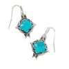 Cass Vintage Silver Drop Earrings In Variegated Dark Teal Magnesite -Kendra Scott kendra scott cass drop earrings vintage silver teal howlite 00