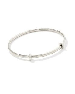 Charm Bangle Bracelet In Sterling Silver