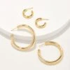 Colette Hoop Earring Set Of 2 In Gold -Kendra Scott kendra scott colette hoop earring set gold white crystal 00