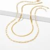Herringbone And Paperclip Necklace Layering Set In 18k Gold Vermeil -Kendra Scott kendra scott core necklace layering set 1 sterling silver yellow gold vermeil 00