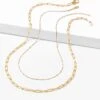 Single Satellite And Paperclip Necklace Layering Set In 18k Gold Vermeil -Kendra Scott kendra scott core necklace layering set 2 sterling silver yellow gold vermeil 00