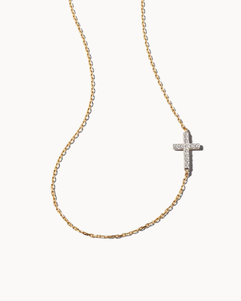 Cross Strand Necklace In 14k Yellow Gold 3 Cross Strand Necklace In 14k Yellow Gold