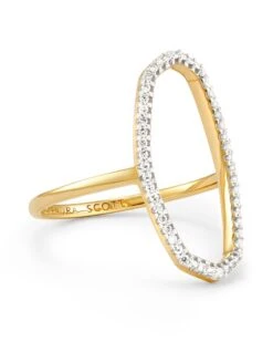 Dani 14k Yellow Gold Open Ring In White Diamond -Kendra Scott kendra scott dani open ring 14k yellow gold white diamond 01 lg