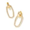 Danielle Gold Convertible Link Earrings In White Crystal -Kendra Scott kendra scott danielle link earring gold white crystal 00