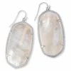 Danielle Silver Drop Earrings In Ivory Mother-of-Pearl -Kendra Scott kendra scott danielle silver statement earrings in ivory pearl 00 default lg