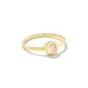 Davie 18k Gold Vermeil Band Ring In Rainbow Moonstone -Kendra Scott kendra scott davie band ring 18k yellow gold vermeil rainbow moonstone 00