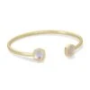 Davie Gold Cuff Bracelet In Dichroic Glass -Kendra Scott kendra scott davie cuff bracelet gold dichroic glass 00 lg