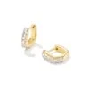 Davie 18k Gold Vermeil Huggie Earrings In White Topaz 1 Davie 18k Gold Vermeil Huggie Earrings In White Topaz -Kendra Scott kendra scott davie huggie earrings 18k yellow gold vermeil white topaz 00