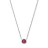 Davie Sterling Silver Pendant Necklace In Ruby -Kendra Scott kendra scott davie pendant necklace sterling silver pink ruby 00 lg