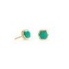 Davie 18k Gold Vermeil Stud Earrings In Chrysoprase -Kendra Scott kendra scott davie stud earrings 18k gold vermeil green chrysoprase 00 lg