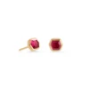 Davie 18k Gold Vermeil Stud Earrings In Garnet -Kendra Scott kendra scott davie stud earrings 18k gold vermeil red garnet 00 lg