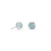 Davie Sterling Silver Stud Earrings In Aquamarine -Kendra Scott kendra scott davie stud earrings sterling silver blue aquamarine 00 lg