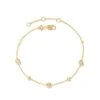 Davie 18k Gold Vermeil Trio Delicate Bracelet In White Sapphire -Kendra Scott kendra scott davie trio delicate bracelet 18k yellow gold vermeil white sapphire 00