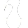 Davie Sterling Silver Trio Strand Necklace In White Sapphire 2 Davie Sterling Silver Trio Strand Necklace In White Sapphire -Kendra Scott kendra scott davie trio strand necklace sterling silver white sapphire 00