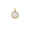 Davis 18k Gold Vermeil Charm In Ivory Mother-of-Pearl -Kendra Scott kendra scott davis 16mm stone charm gold ivory mother of pearl 00 lg