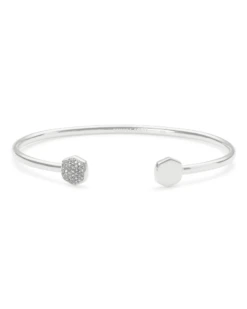 Davis Sterling Silver Cuff Bracelet In White Diamond 8 Davis Sterling Silver Cuff Bracelet In White Diamond -Kendra Scott kendra scott davis bracelet silver white diamond 02 lg