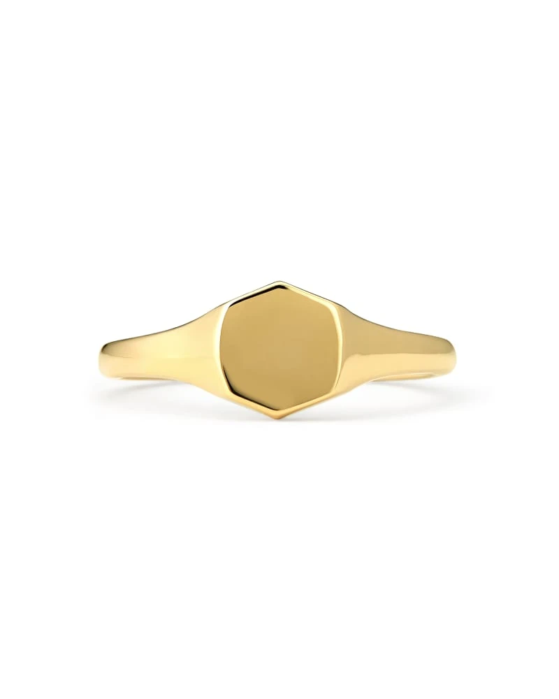 Davis Signet Ring In 18k Gold Vermeil 3 Davis Signet Ring In 18k Gold Vermeil