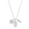 Dira Silver Convertible Coin Charm Necklace In Slate Cats Eye Glass -Kendra Scott kendra scott dira coin charm necklace rhodium slate cats eye glass 00 lg