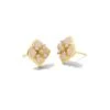 Dira Stone Gold Stud Earrings In Pink Mix -Kendra Scott kendra scott dira stone stud earrings gold pink mix white cz 00