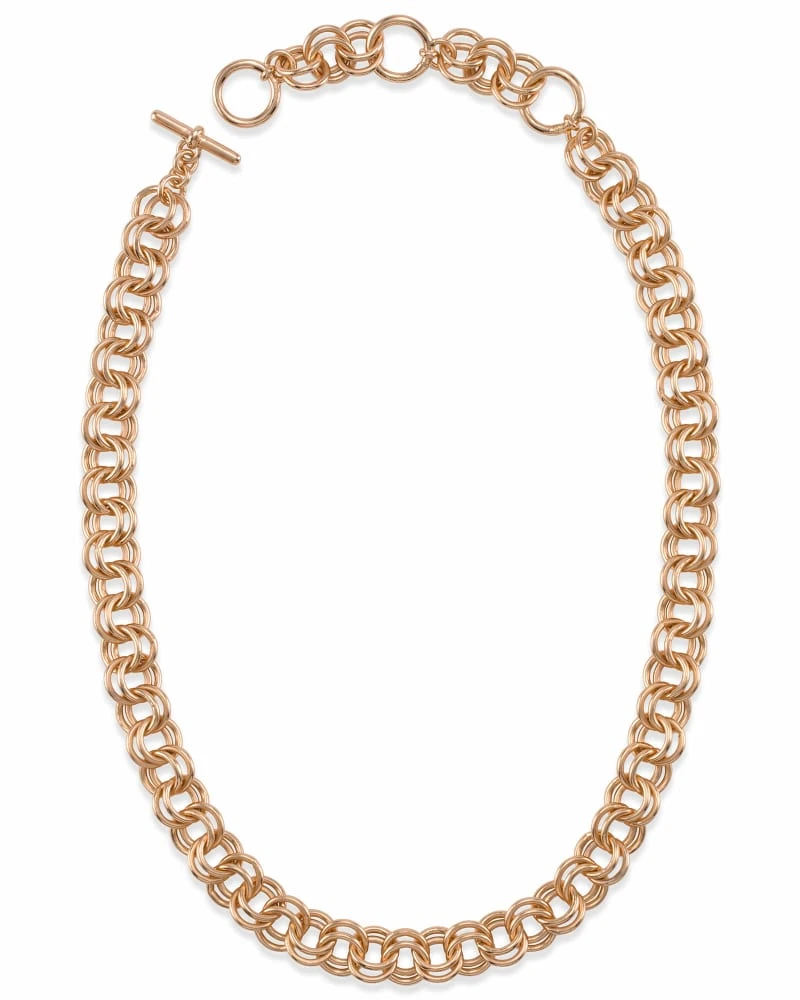 18 Inch Double Chain Link Necklace In Rose Gold 3 18 Inch Double Chain Link Necklace In Rose Gold