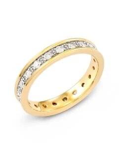 Drew 14k Yellow Gold Band Ring In White Diamond -Kendra Scott kendra scott drew band ring 14k yellow gold white diamond 01 lg