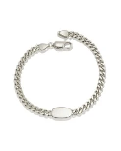 Elaina Curb Chain Bracelet In Sterling Silver