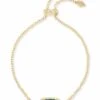 Elaina Adjustable Chain Bracelet In London Blue -Kendra Scott kendra scott elaina gold adjustable bracelet in london blue 00 default lg