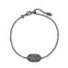 Elaina Gunmetal Single Slide Bracelet In Platinum Drusy -Kendra Scott kendra scott elaina single slide bracelet gunmetal platinum drusy 00 lg