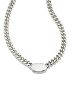 Elisa Curb Chain Necklace In Sterling Silver 7 Elisa Curb Chain Necklace In Sterling Silver -Kendra Scott kendra scott elisa curb chain necklace sterling silver 01