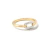 Elisa 14k Yellow Gold Interlocking Band Ring In White Diamond