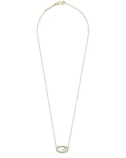 Elisa 18k Gold Vermeil Pendant Necklace In Ivory Mother-of-Pearl -Kendra Scott kendra scott elisa necklace 18k gold ivory mother of pearl 01 lg