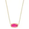 Elisa Gold Pendant Necklace In Azalea Illusion -Kendra Scott kendra scott elisa necklace gold azalea illusion 00 lg