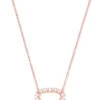 Elisa Open Frame Crystal Pendant In Rose Gold 1 Elisa Open Frame Crystal Pendant In Rose Gold -Kendra Scott kendra scott elisa open frame cz necklace rose gold white cz 00 lg