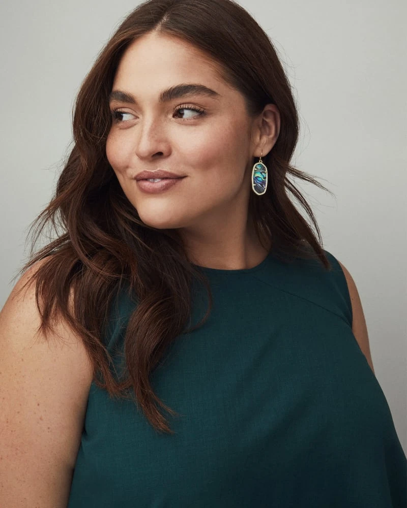 Elle Rose Gold Drop Earrings In Ivory Mother-of-Pearl 4 Elle Rose Gold Drop Earrings In Ivory Mother-of-Pearl - Image 2