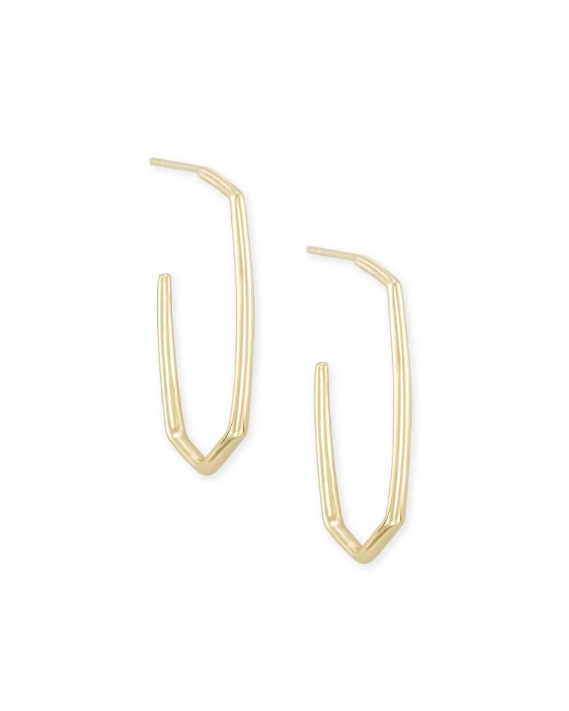 Ellen Hoop Earrings In 18k Gold Vermeil 3 Ellen Hoop Earrings In 18k Gold Vermeil