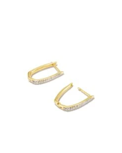 Ellen Luxe 18k Gold Vermeil Huggie Earrings In White Sapphire 9 Ellen Luxe 18k Gold Vermeil Huggie Earrings In White Sapphire -Kendra Scott kendra scott ellen luxe huggie earrings 18k yellow gold vermeil white sapphire 01