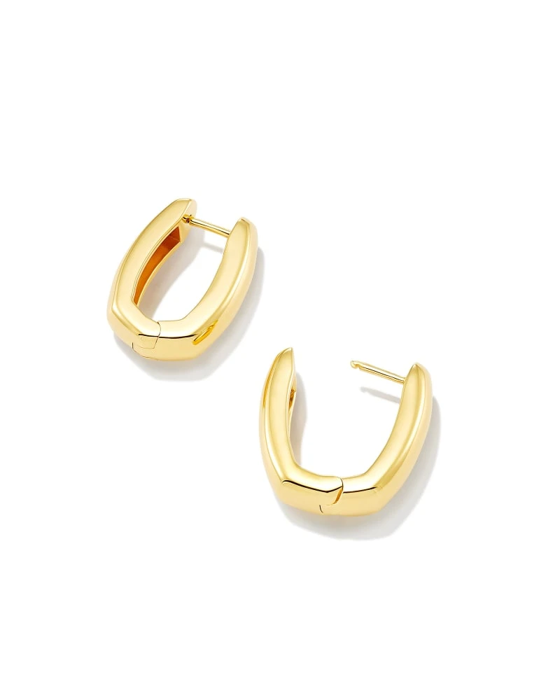 Ellen Wide Huggie Earrings In 18k Gold Vermeil 8 Ellen Wide Huggie Earrings In 18k Gold Vermeil - Image 6