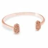 Elton Rose Gold Cuff Bracelet In Rose Gold Drusy -Kendra Scott kendra scott elton rose gold cuff bracelet in rose gold drusy 00 default lg